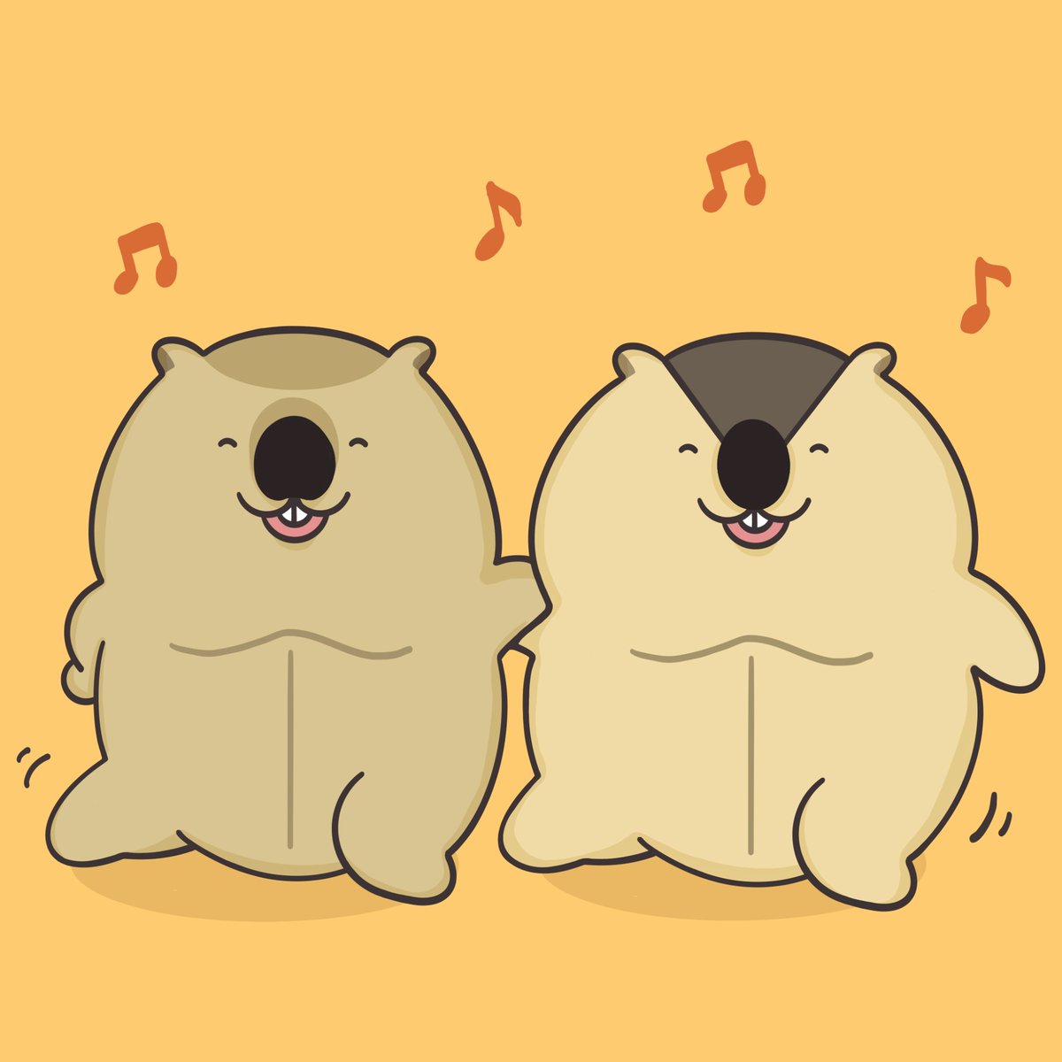 ヒマラヤとボバクがるんるんダンス
#marmot #マーモット #動物イラスト #動物好きな人と繋がりたい