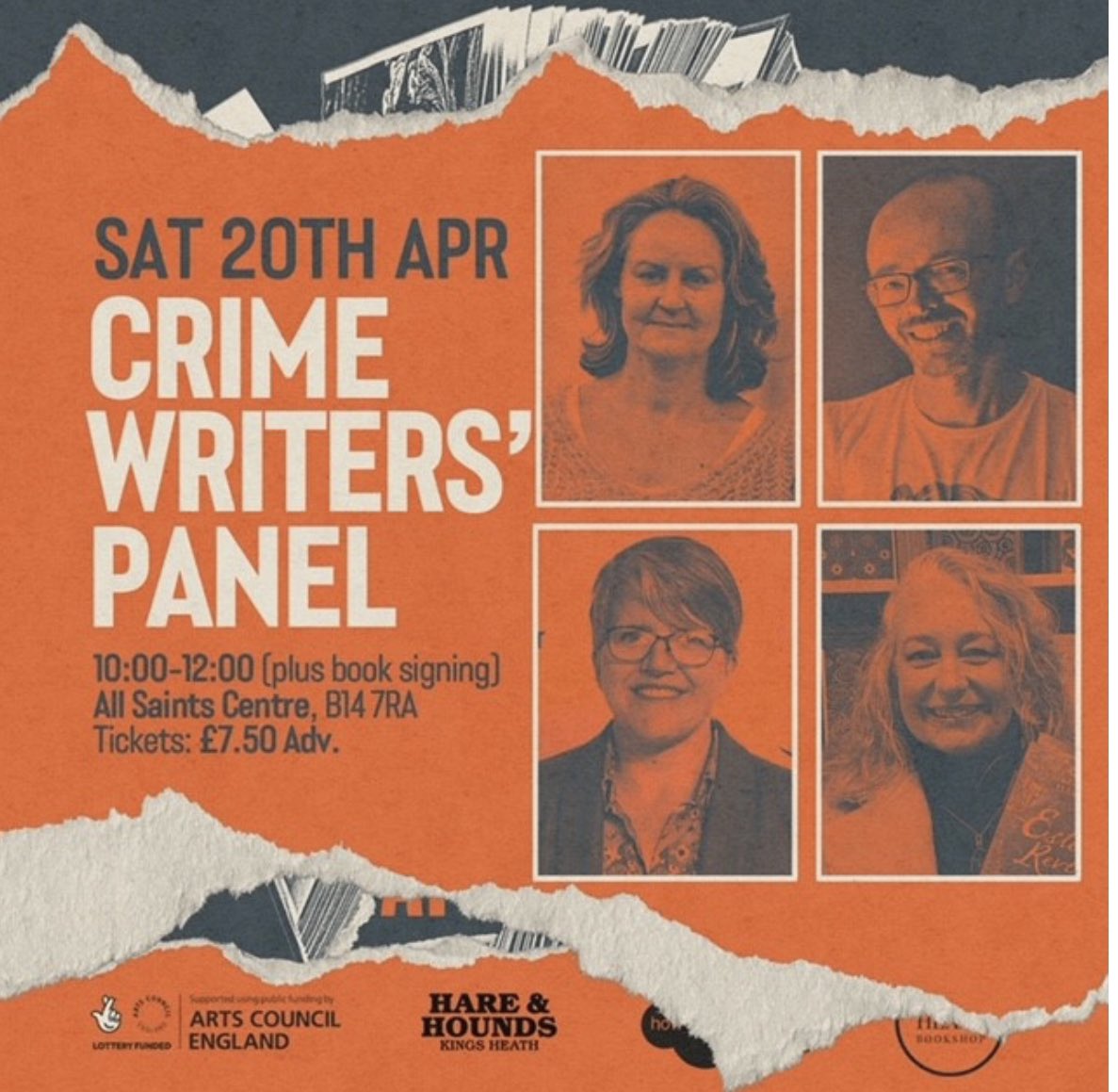In 2 weeks the wonderful Heath Bookshop will be holding their first music & literature festival in Kings Heath, Birmingham. I will be on a crime panel with fellow Brummies @mredwards @BCopperthwait and Rachel McLean on Sat 20th April - tickets here! the-heath-bookshop.eventcube.io/events/56765/c….