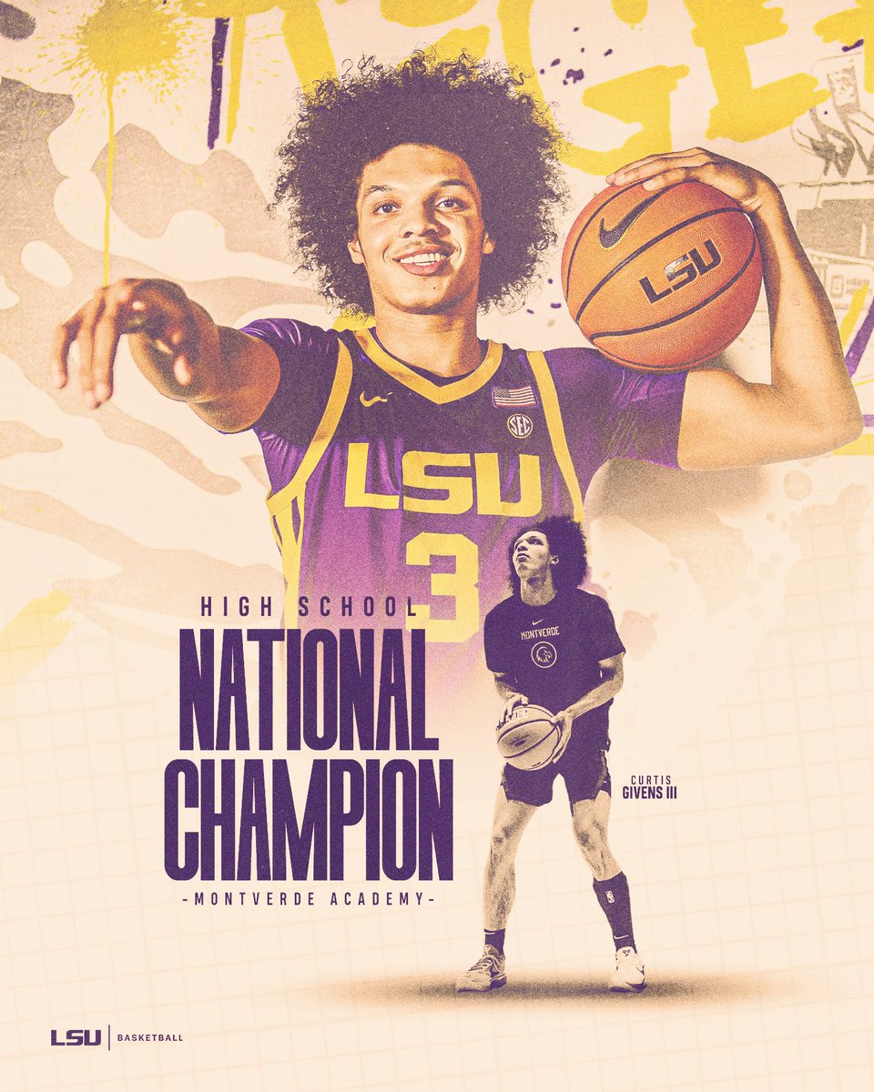 LSU Basketball (@lsubasketball) on Twitter photo 𝗖𝗚𝟯 is a National Champion!
▪️33-0 season for Montverde Academy
▪️24 points in the championship game
▪️6-9 from three
<a href="/lilcurtis_3/">Curtis Givens III</a> | #BootUp 𝗖𝗚𝟯 is a National Champion!
▪️33-0 season for Montverde Academy
▪️24 points in the championship game
▪️6-9 from three
<a href="/lilcurtis_3/">Curtis Givens III</a> | #BootUp