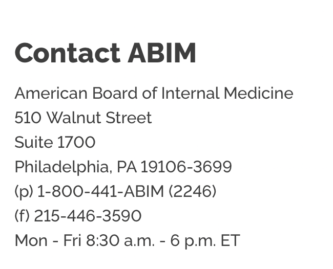 Remember ABIM is closed after hours and on weekends which is they very time they expect you to complete your MOC and not play with your kids.