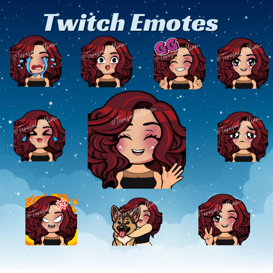 Static emotes done by @hajdaisy
It was a lovely experience working with you.😍
Anyone of you #lookingforartist such eye-catching chibi emotes, would love to serve you. Maybe, can go with some #giveaways.