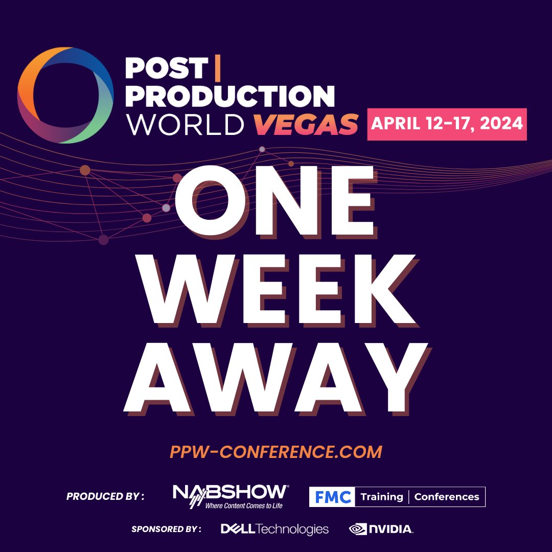 ⏳1 WEEK LEFT UNTIL @NABShow #PostProductionWorld ✨

Join us at #NABShow Post|Production World for an exciting week of learning, networking, and more. Don't miss this once in a lifetime opportunity and grab your passes now: bit.ly/3PTYgbw 🔖