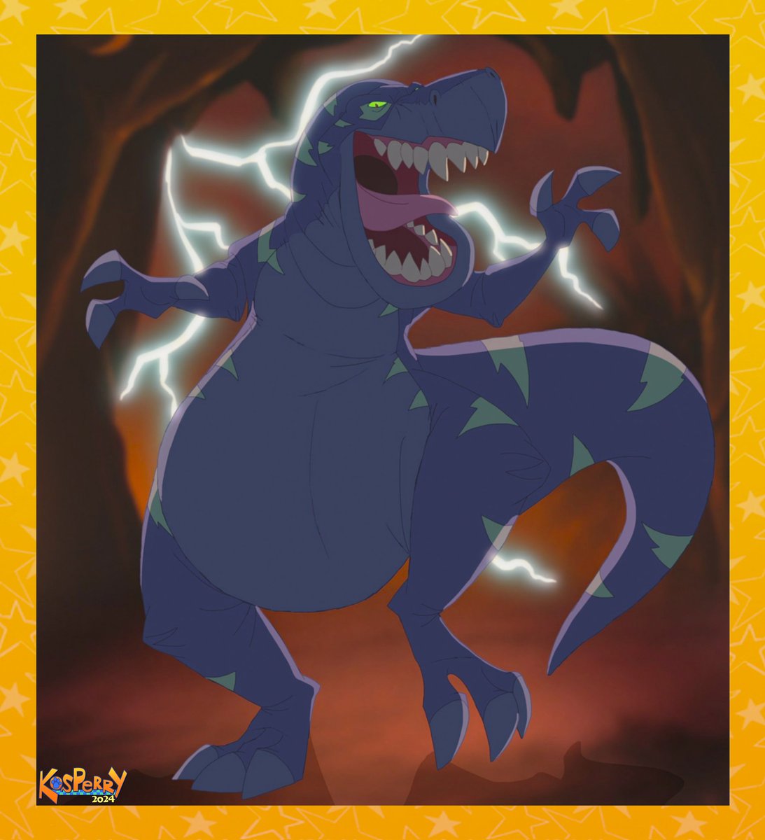 The Grarrl makes an electrifying entrance! 🦖⚡A strong & powerful Neopet, always prepared to show off their stuff in the Battledome! Don't let their thundering demeanor, loud roars, and sharp toothy grin scare ya too bad...They'd be glad to get a friendly bite to eat with you!