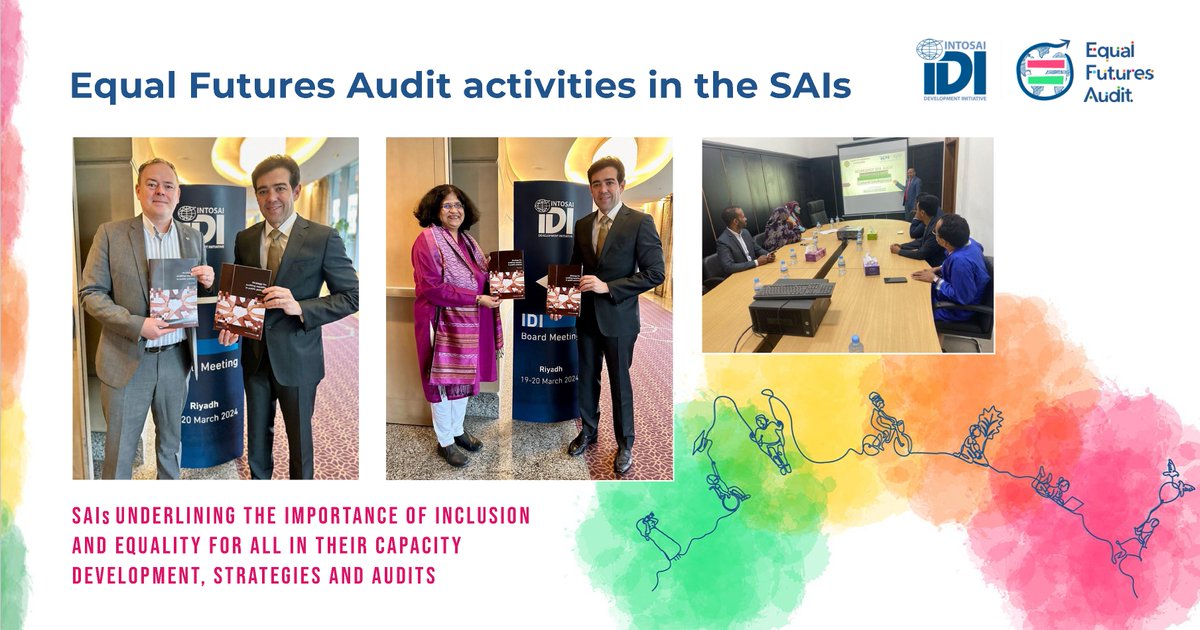 SAIs emphasise inclusion & equality in their strategy and audits. Some examples are SAI Brazil, which published its Equal Future Audits (EFA) strategy and SAI Mauritania conducted capacity development activities to raise awareness on EFA topics. #Diversity #Inclusion