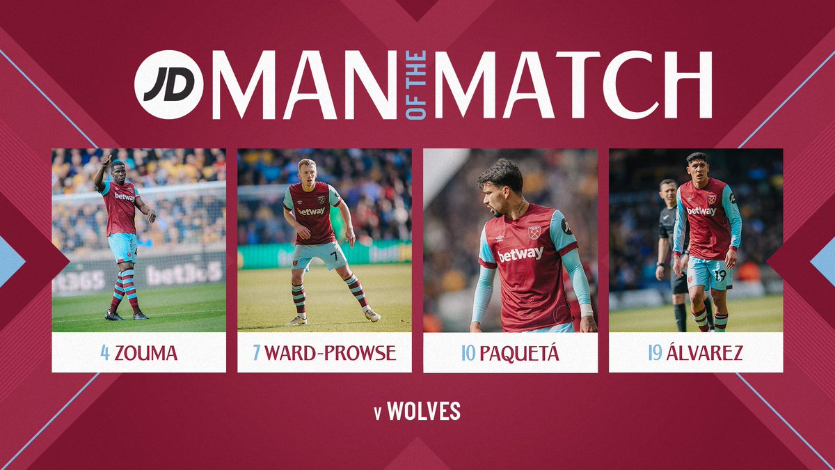 Time to vote for your @JDFootball Man of the Match 📥 Which Hammer gets your vote? 🤔
