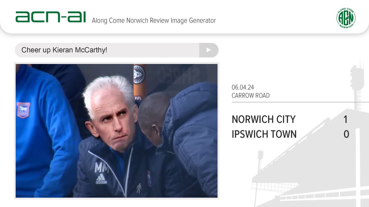 Hurrah! We’ve scored a goal. @paulbb6 on one of those games where performance isn’t necessarily as significant as our collective, communal experience of The Beautiful Game. And beating Ipswich. #otbc #ncfc alongcomenorwich.com/articles/the-a…