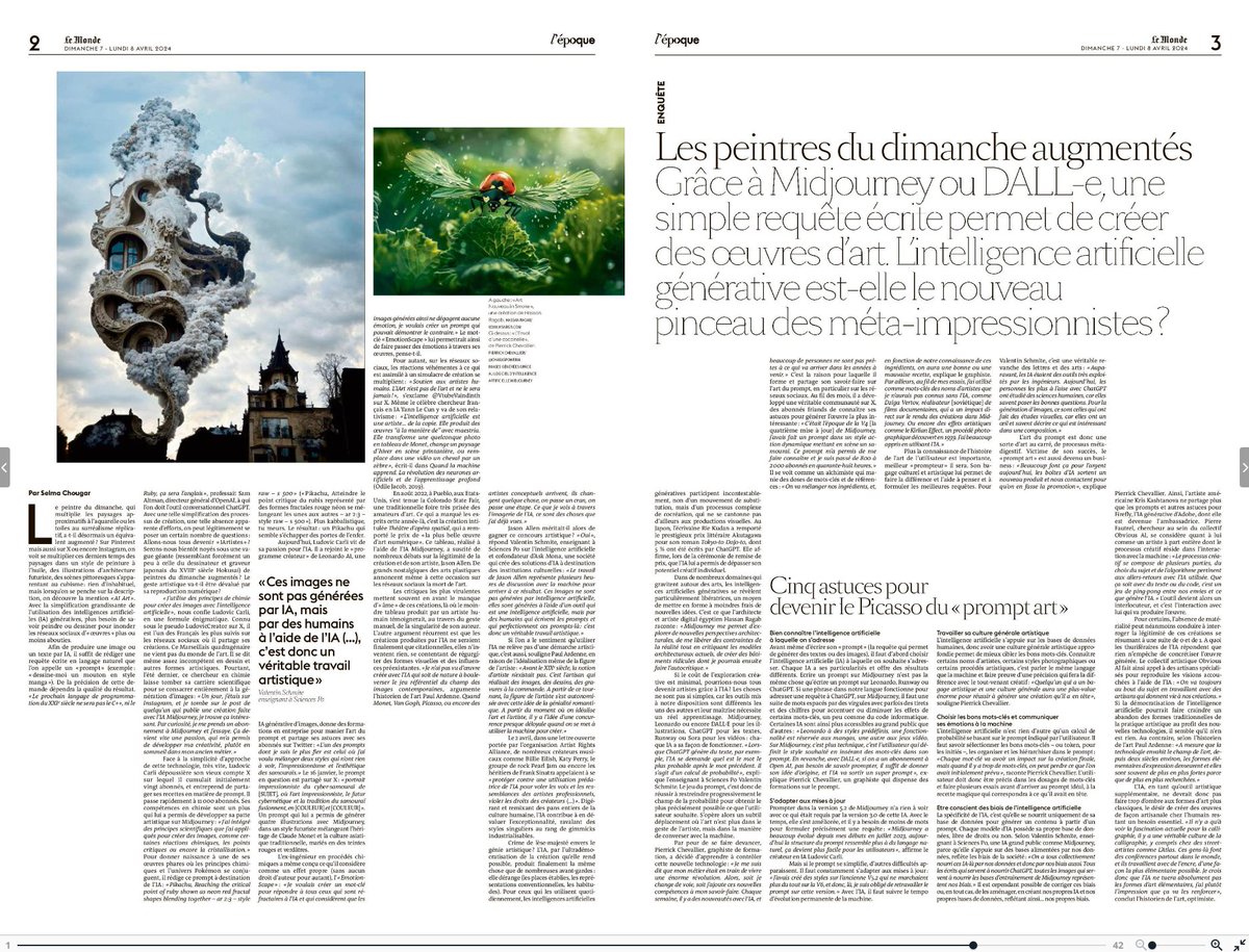 Thrilled to have been interviewed for an article about IA and to see my Pikachu in article by @ChougarSelma in one of the biggest french newspaper @lemondefr coming tomorrow 07/04 and to see their article on their website...