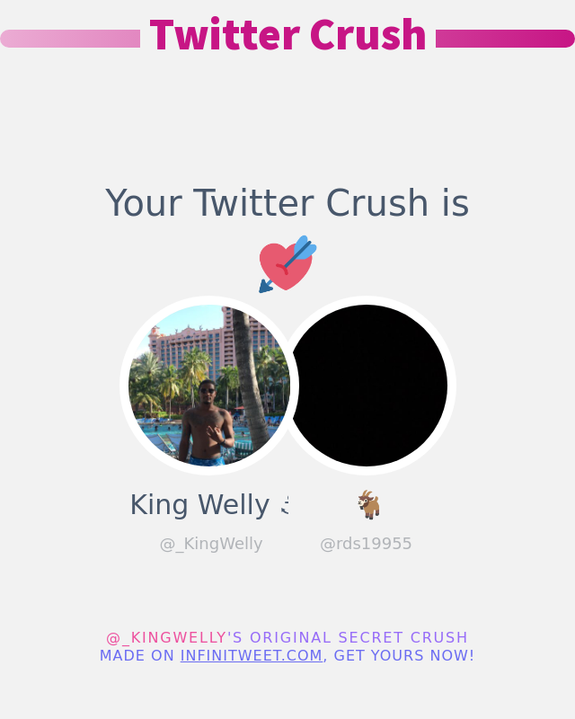 _KingWelly's tweet photo. My Twitter Crush is: @rds19955

➡️ https://t.co/JwrXdz1E6p https://t.co/Srs6pAgWVM