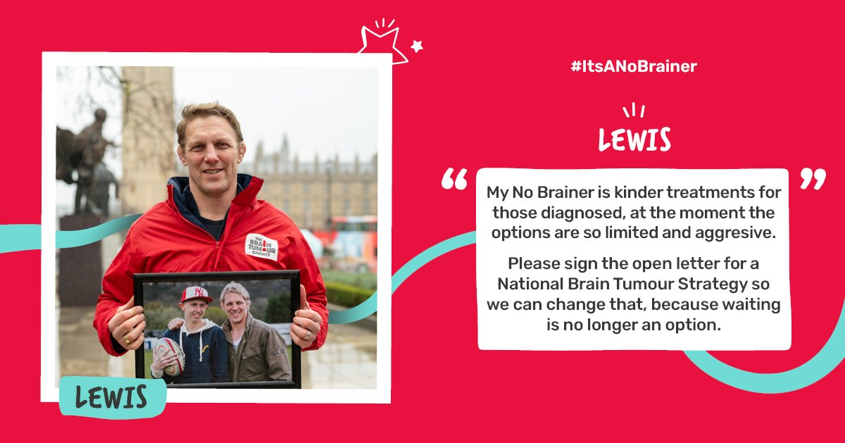 A huge thank you to @LewisMoody7 for signing and supporting our open letter for a National Brain Tumour Strategy. Will you join us? With your help, we can create the change that the brain tumour community deserves. #ItsANoBrainer bit.ly/3vQnTTz @LewisMoodyFdn