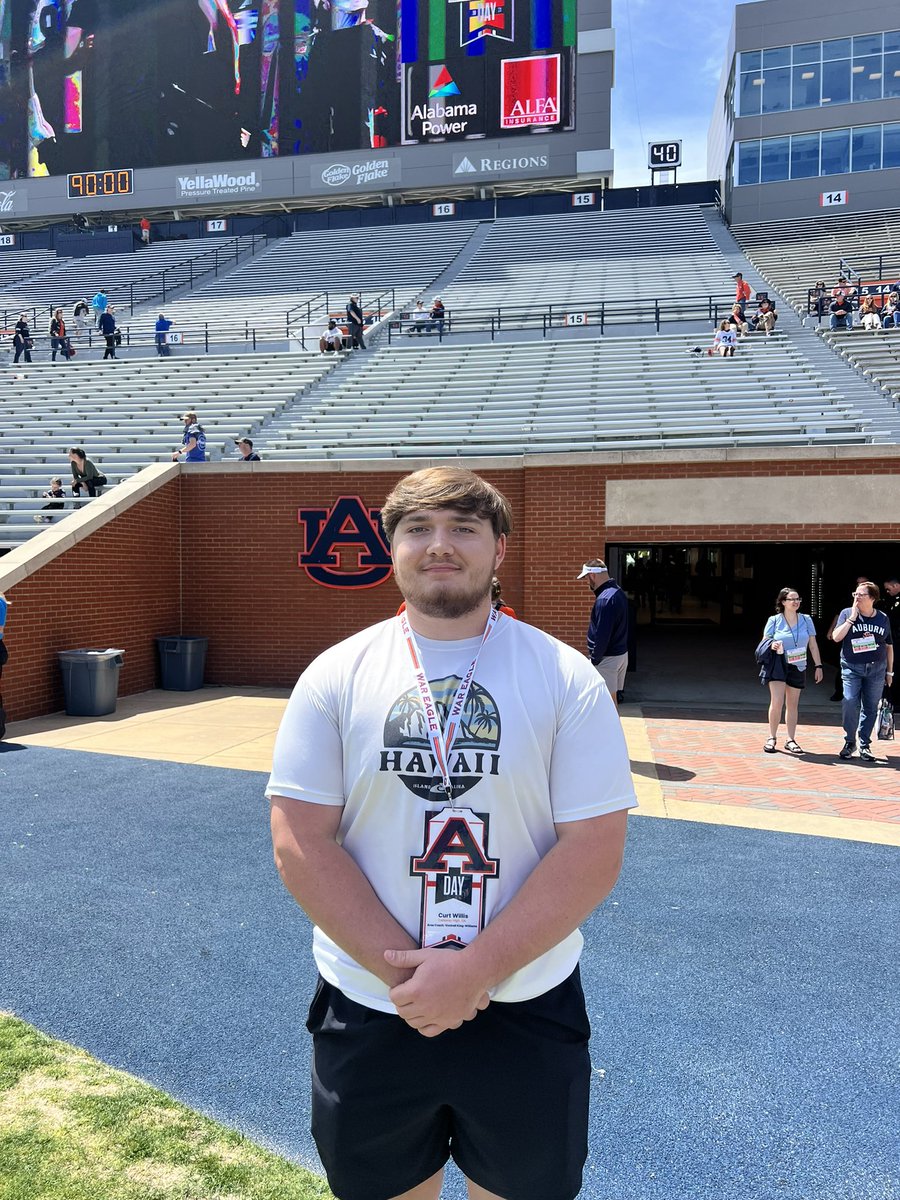 Excited to be here for A-Day‼️Thank you coaches for having me here‼️ @AuburnMade @AuburnFootball