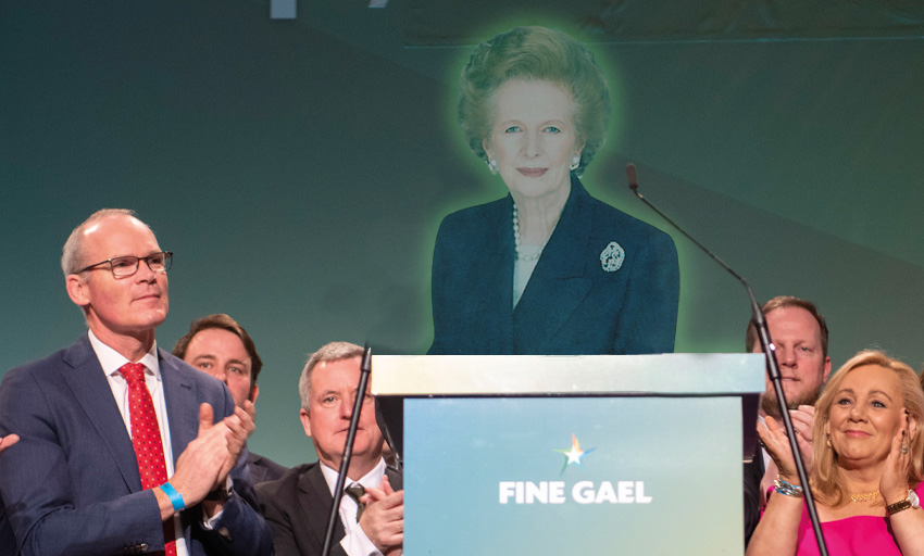 BREAKING: The ghost of Margaret Thatcher is about to give her speech at the Fine Gael Ard Fheis #FGAF24