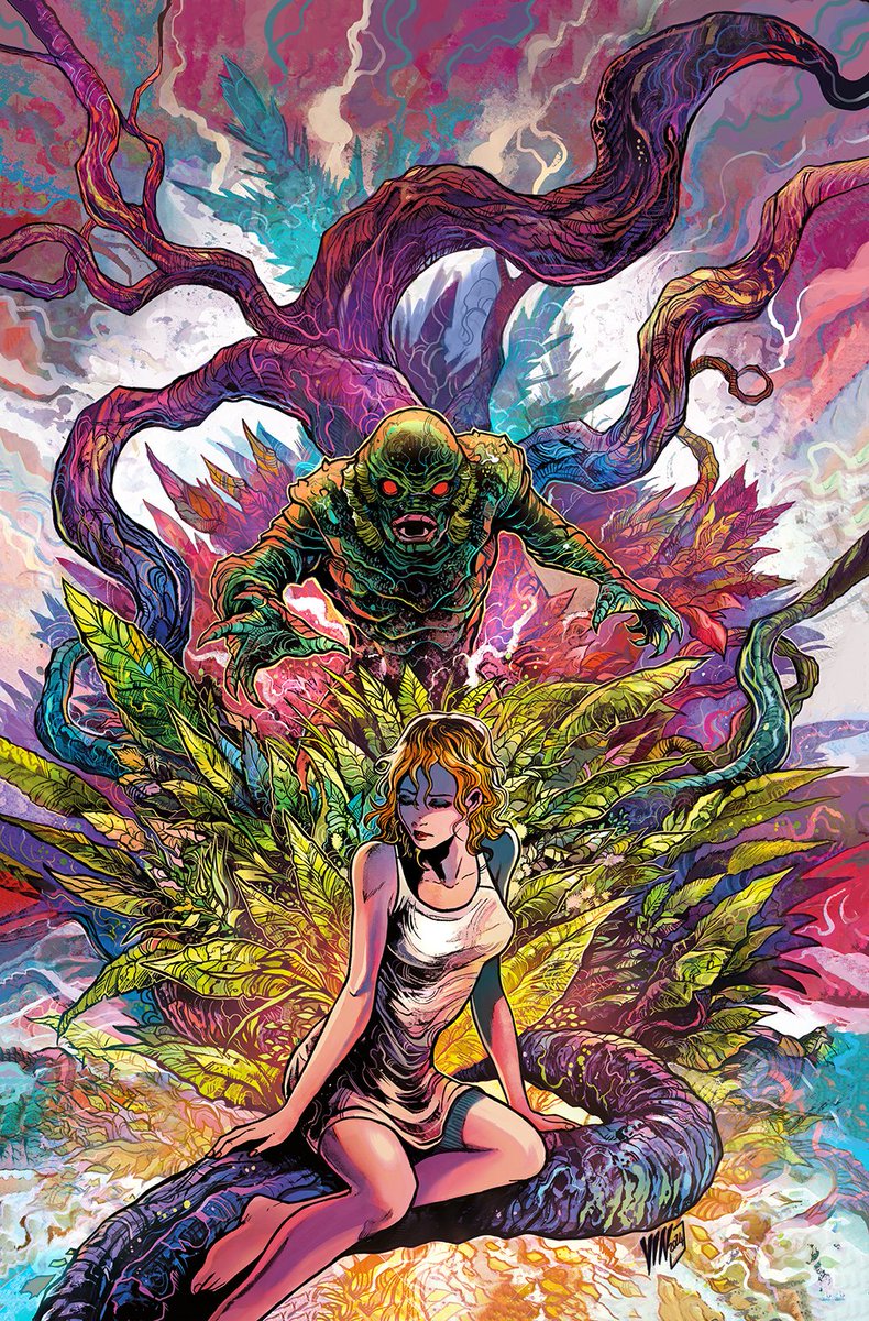 Variant cover for the 'Creature from the Black Lagoon Lives!' series for @Skybound This is a retailer variant for @EncasedComics . Created by @DanPGWatters @therightram Matthew Roberts and Dave Stewart #creaturefromtheblacklagoon #cover #skybound #comics