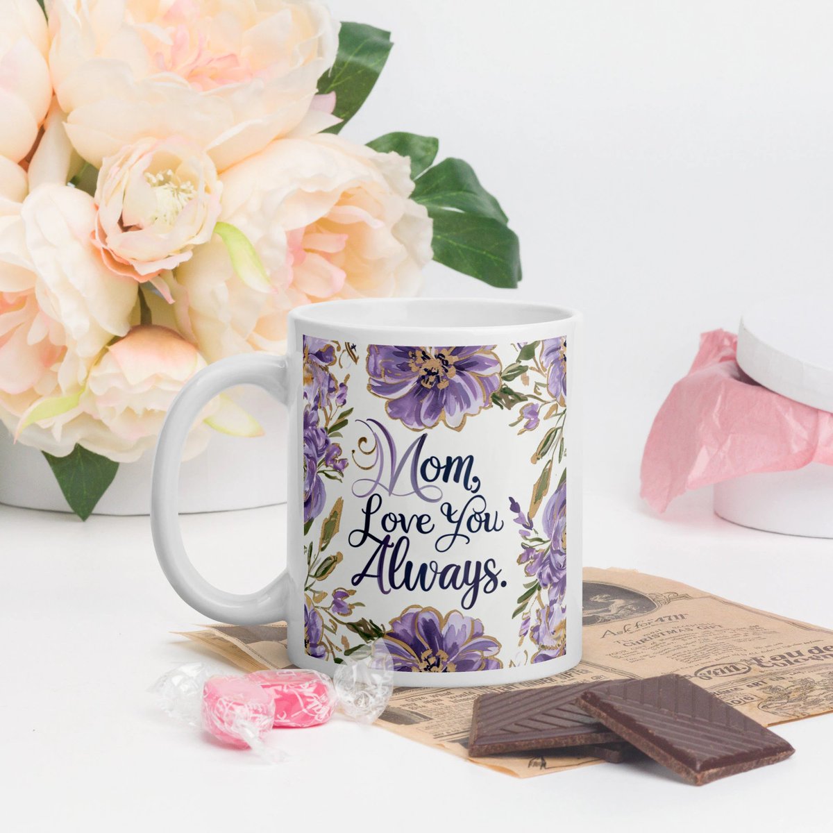 Gift mom love and warmth with our Floral Ceramic Mug 💜🌼 Perfect for coffee mornings or tea breaks. Free Shipping Available! #MomGifts #CeramicMug #FloralDesign #GiftsForHer #EtsyFinds #HomeDecor