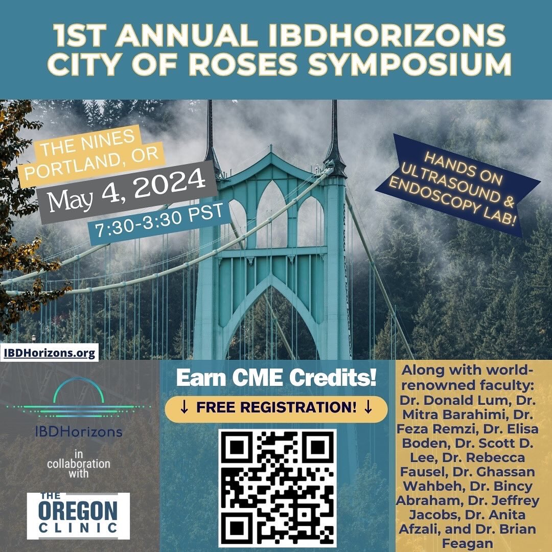 May 4th - #IBDHorizons24 - The Nines - 7:30am - FREE cutting-edge #IBDEd GIs, CRS, APPs, RDs, gastropsych, trainees, & more networking. 🛍️Enjoy SWAG,💳enter gift-aways, interactive #IBD sessions, including learning lab with🌀IUS & latest🔦endo tech! 🌹IBDHorizons.org🌹
