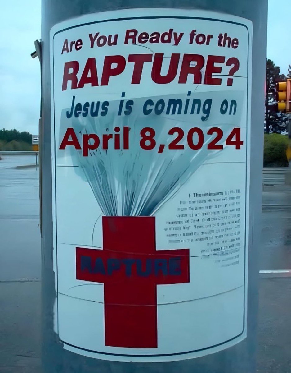 Which will come first on April 8, the eclipse or the Rapture?