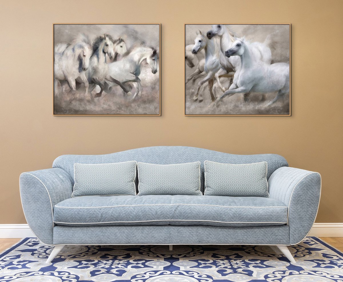 KaterinaMorgan's tweet photo. RAFAEL LAGO
"HARMONIOUS BALANCE"
Acrylics and natural pigments over canvas.
Dimensions: 94x110 cm
"BOUNTIFUL LAVISHNESS"
Acrylics and natural pigments over canvas.
Dimensions: 94x110 cm

Year of creation: 2022
Shipping: from Spain

https://t.co/iYEkInAwrD
#whitehorses #equineart https://t.co/PjqG3GhNfj