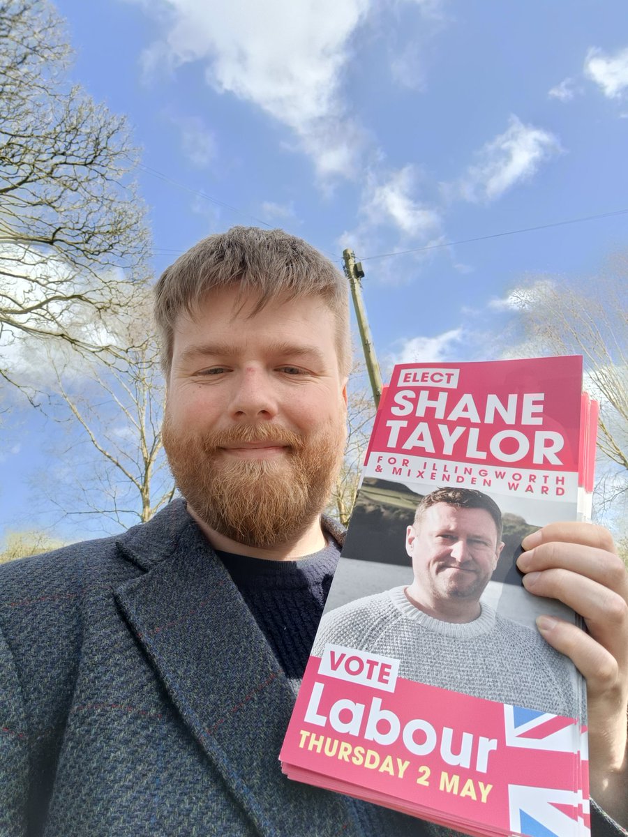 Great day out in the sun delivering leaflets for Shane Taylor. Looking good for a #labourgain in Illingworth and Mixenden.
@CalderLabour 
@labourdoorstep_ 
@HollyLynch5