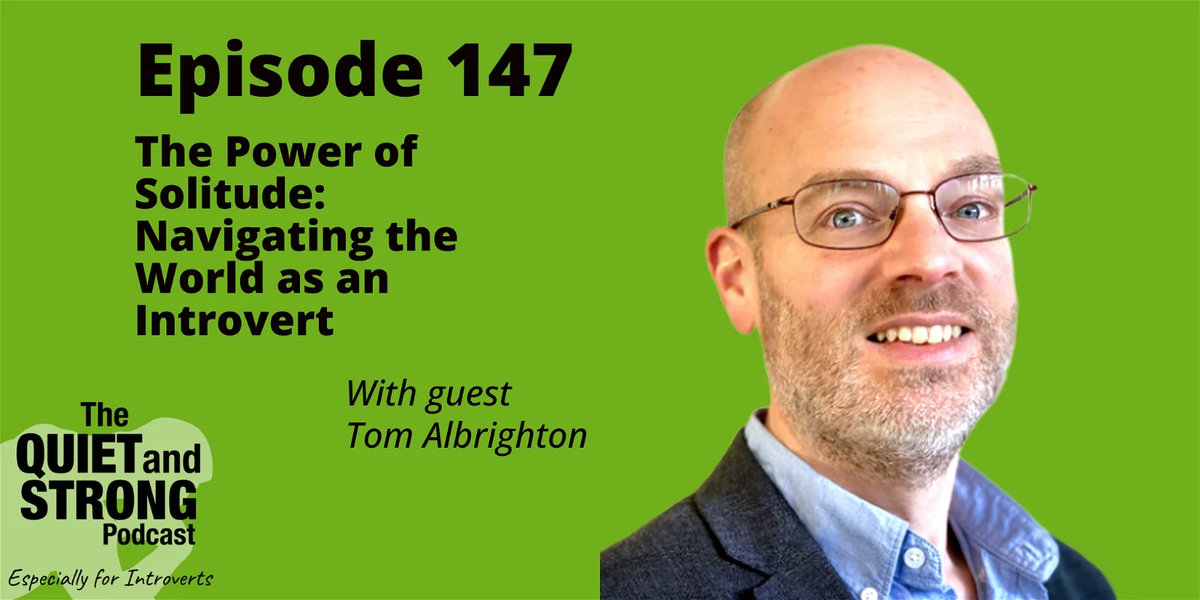 Solitude is a need for #introverts! Check out this thought-provoking ep. of The Quiet and Strong Podcast! Tom Albrighton, author of 'One for Joy: An introvert’s guide to the secret world of solitude,' discusses the beauty and power of solitude. #introvert youtube.com/watch?v=x4WxFQ…