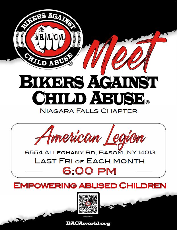 Niagara Falls Chapter  #niagara #niagarafalls #niagarafallsusa #bikersagainstchildabuse #onebaca #bike #bikers #ride #motorcycle #awareness #meeting
