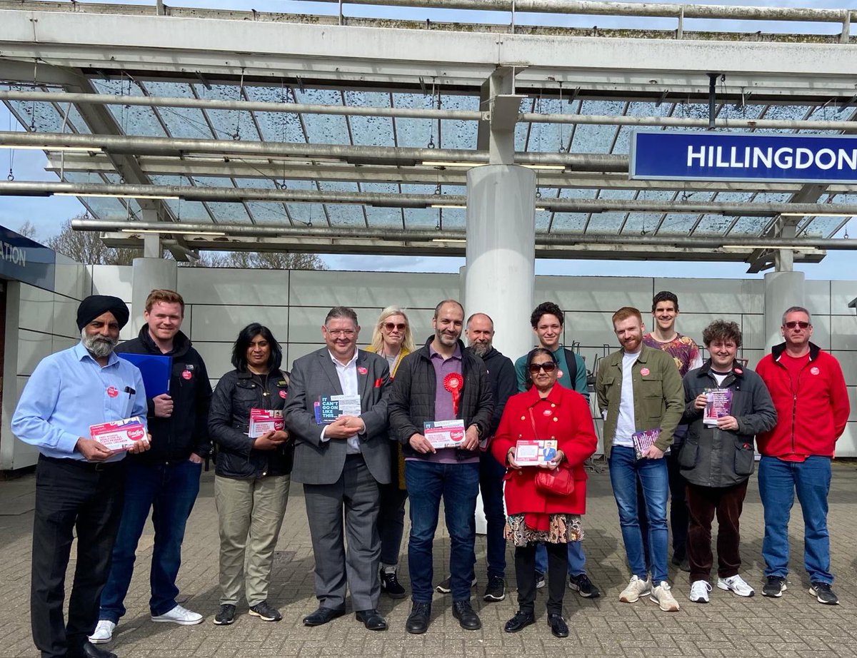 Out today in Hillingdon with the fantastic Hillingdon East candidate @steve_garelick and Hillingdon & Ealing London Assembly candidate @BassamMahfouz We need a @UKLabour voice for Hillingdon - both are working hard for your vote on Thursday 2nd May 🗳️ 🌹