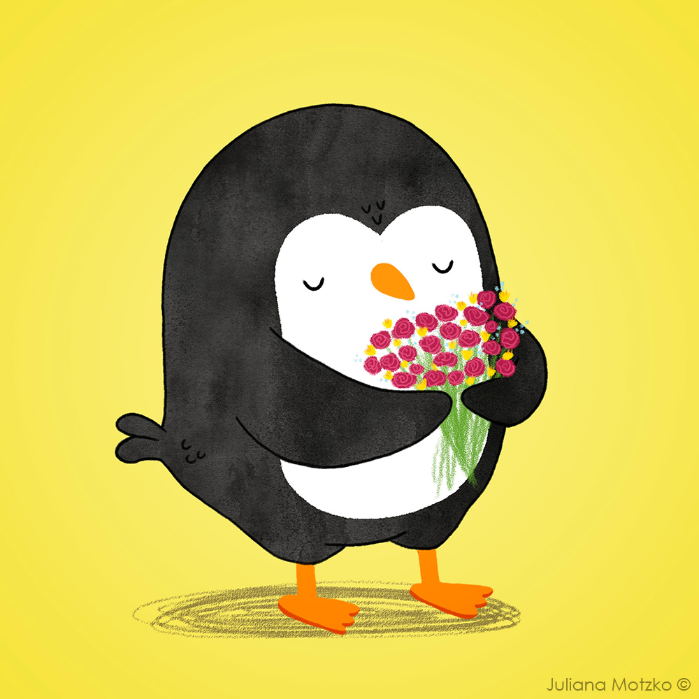 Spring Vibes. #ThePenguinsFamily #penguin #spring #cute #PenguinsLife #life #cartoon #dailylife #illustrator #ilustracao #kidlitart #kidlitartist #插图师 #企鹅 #插画 #JulianaMotzko