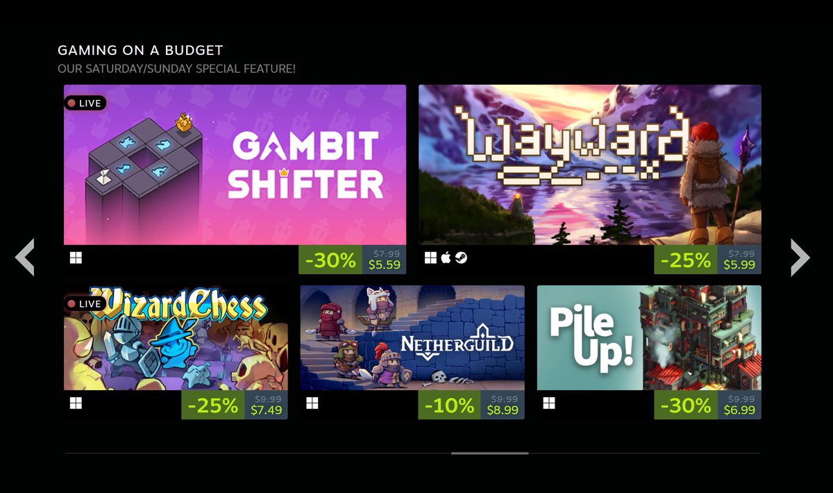 TurnBasedThurs's tweet image. 𝗚𝗮𝗺𝗶𝗻𝗴 𝗼𝗻 𝗮 𝗕𝘂𝗱𝗴𝗲𝘁, our Saturday / Sunday special feature, is live now in our turn-based RPGs, roguelikes, strategy, city builder, 4X, and other games 😅 Steam sale!

store.steampowered.com/sale/TurnBased…

40+ games under $10, just a few of the many great finds here. #SteamDeals
