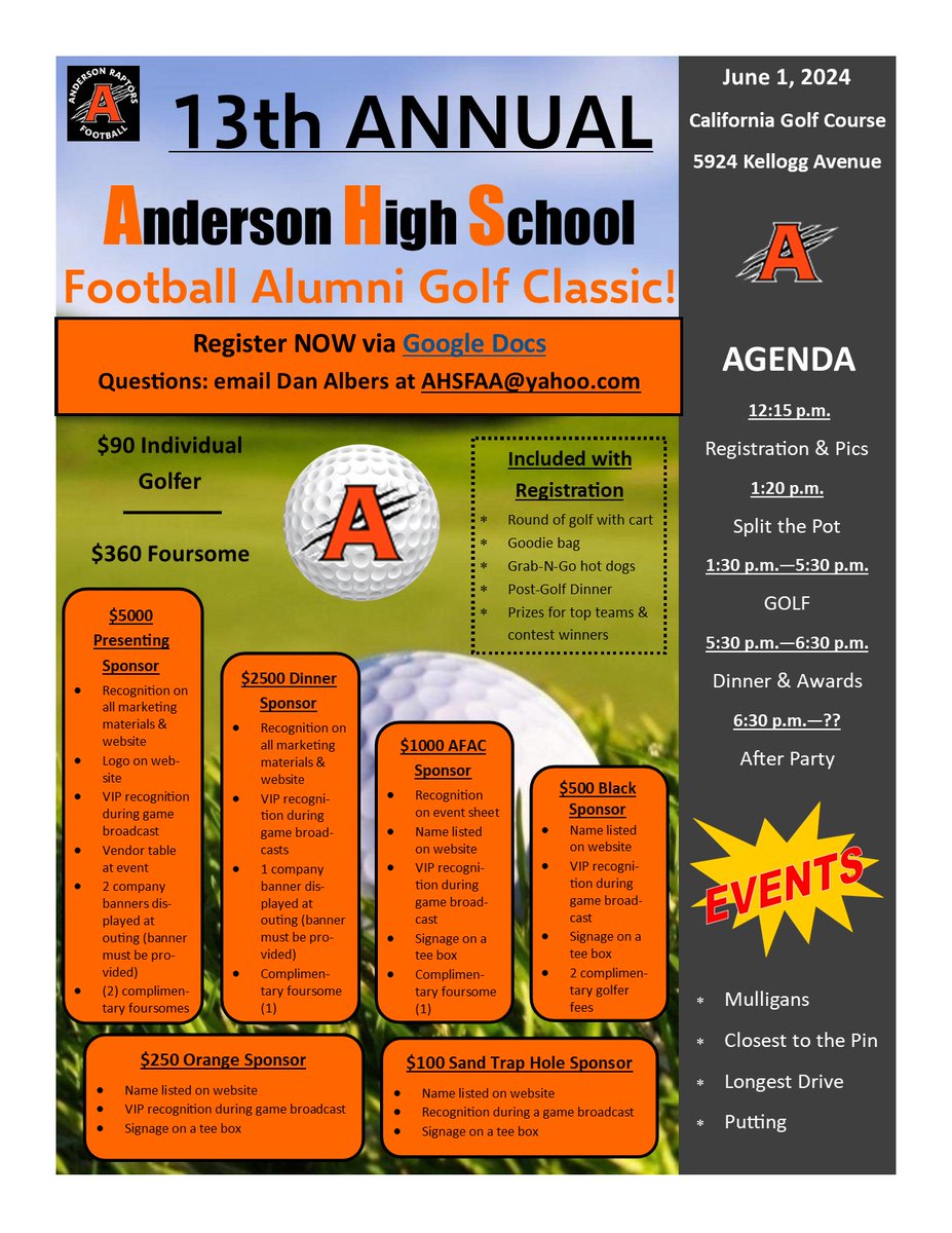 Can't wait to see everyone again at the Alumni Classic Golf Outing June 1st, it will be here before you know it. Don't forget to get your foursome registered or if you don't like to golf, we would love you or your company to sponsor a hole. Register below, if you have any…