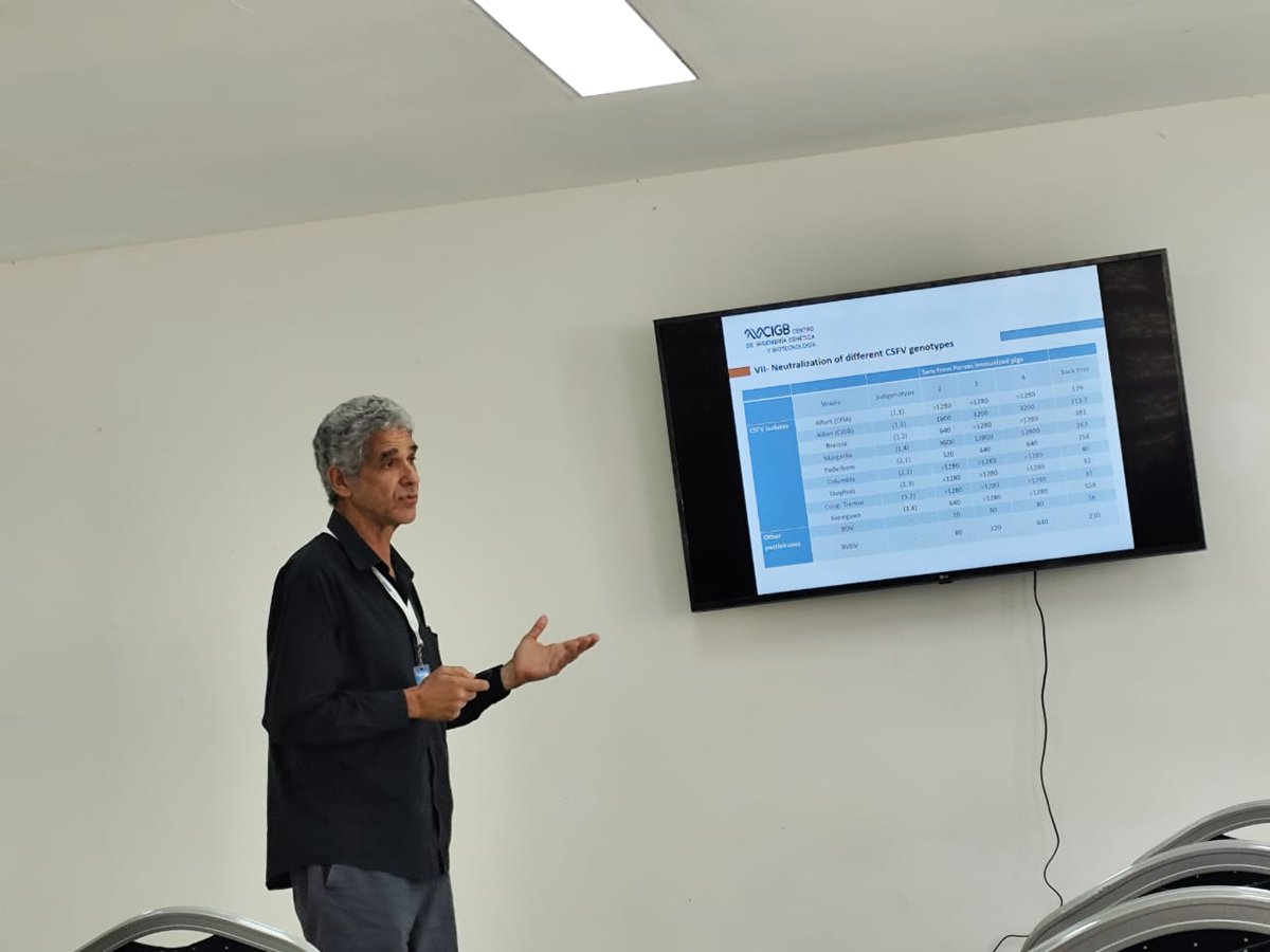 “Porvac®: subunit vaccine, a promising tool to eliminate classical swine fever in endemic regions', was the talk by Carlos Duarte Cano, PhD. from the @CIGB at @BioHabana_2024.