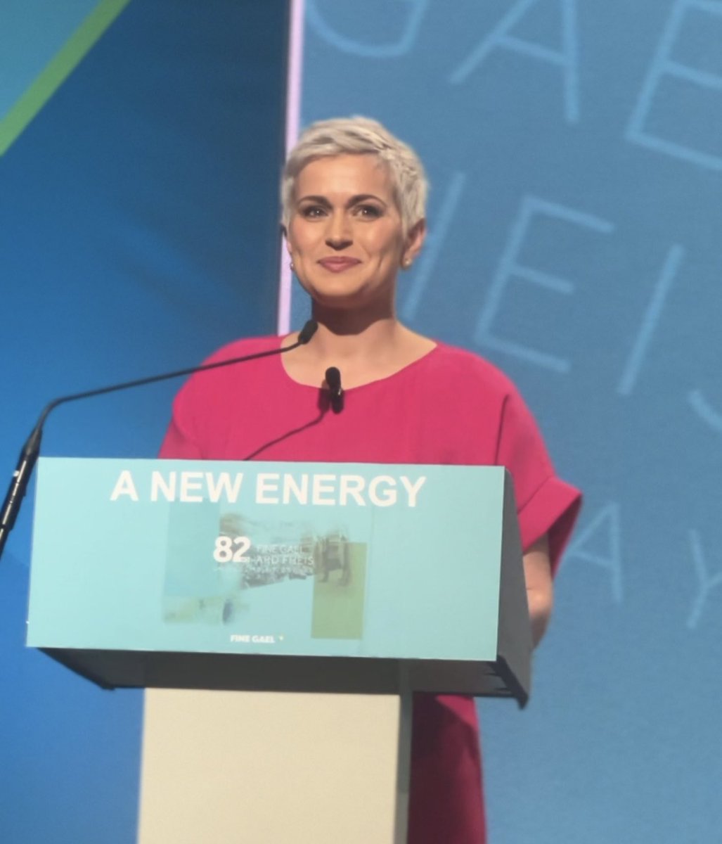 🇮🇪🇪🇺Addressing the 82nd Fine Gael Ard Fheis in Galway. 🎤 Nobody will be surprised to hear that the transition from Rose of Tralee to MEP was not the most traditional route into politics, but after five years I have a strong track record to share.