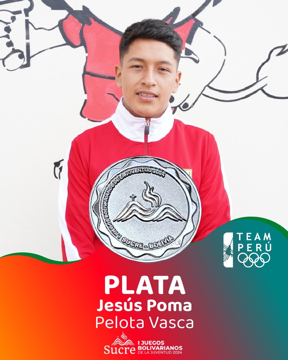 🥈Medalla de Plata 🇵🇪 Jesús Poma, #PelotaVasca - Frontball Masculino.

#YosoyTeamPerú

#Sucre2024 #Bolivia #JuegosBolivarianos #JuegosBolivarianosdelaJuventud #ODEBO
