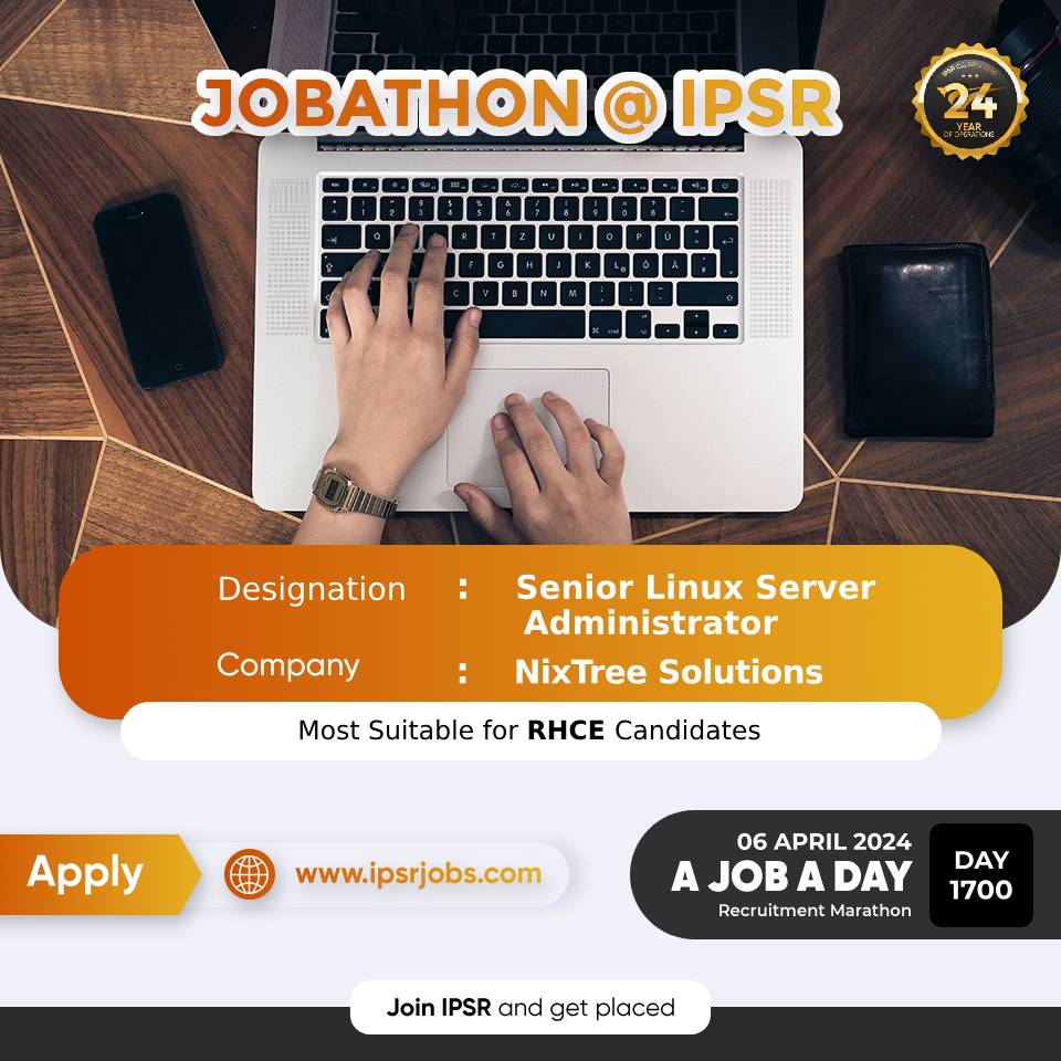 #JOBATHON Recruitment Marathon by ipsr solutions ltd Day 1670 Follow us @ipsr_solutions_ltd #ipsr #24yearsofipsr #careeropportunity #ltjobs #MNCJobs #techcelerating_careers #softwaredeveloper #softwarejobs