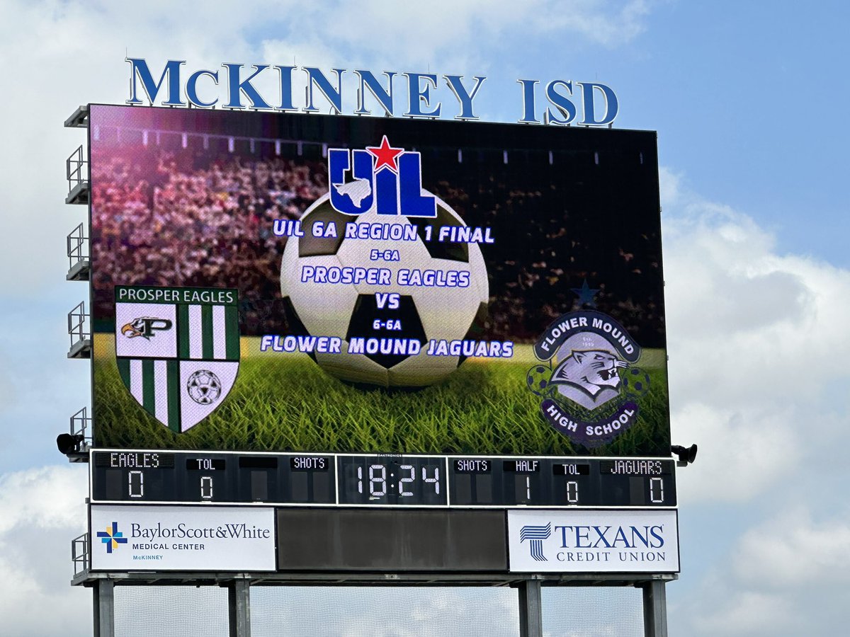 It is now time for our @ProsperHSSoccer to take the W and a trophy! Let’s go EAGLES!