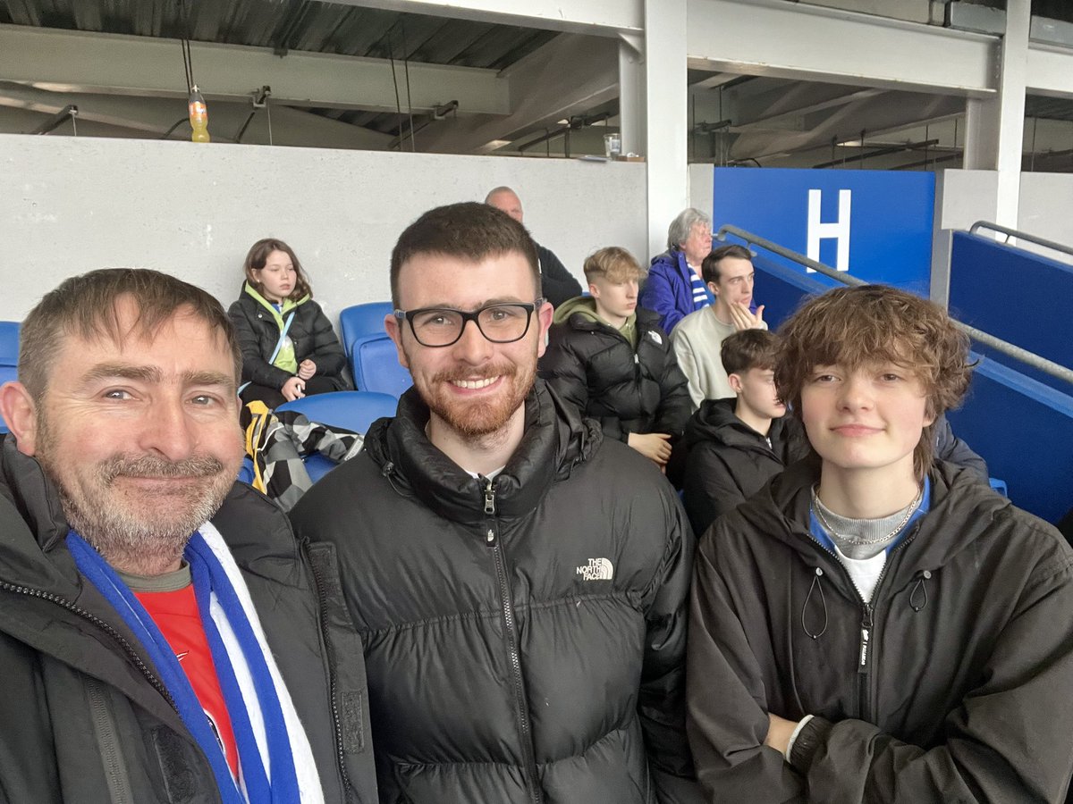 At the Amex for #BHAARS come on the seagulls #gosbts 💙🤍⚽️