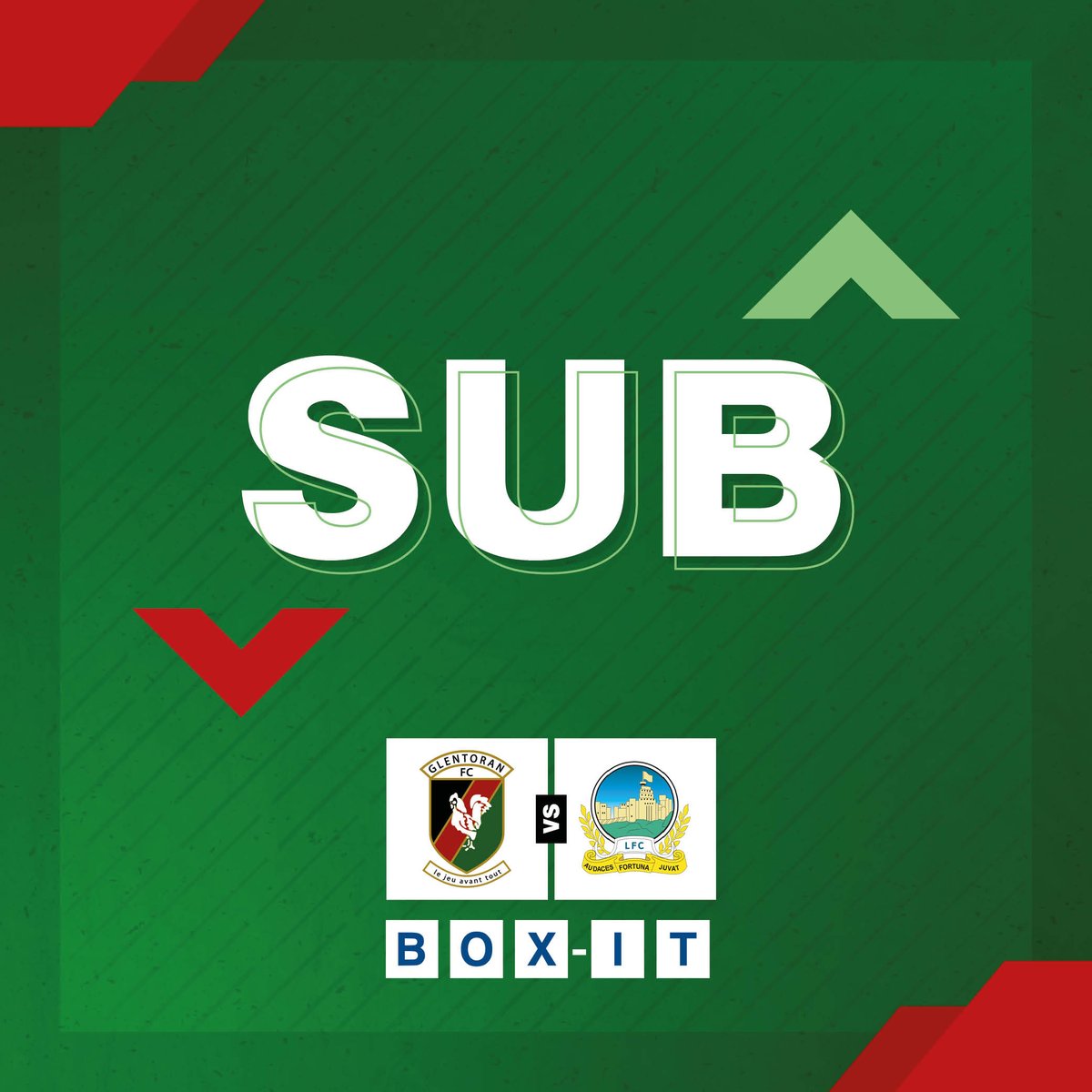 𝗦𝗨𝗕𝗦𝗧𝗜𝗧𝗨𝗧𝗜𝗢𝗡 One change at the break, Seanan Clucas is replaced by Bobby Burns in midfield.