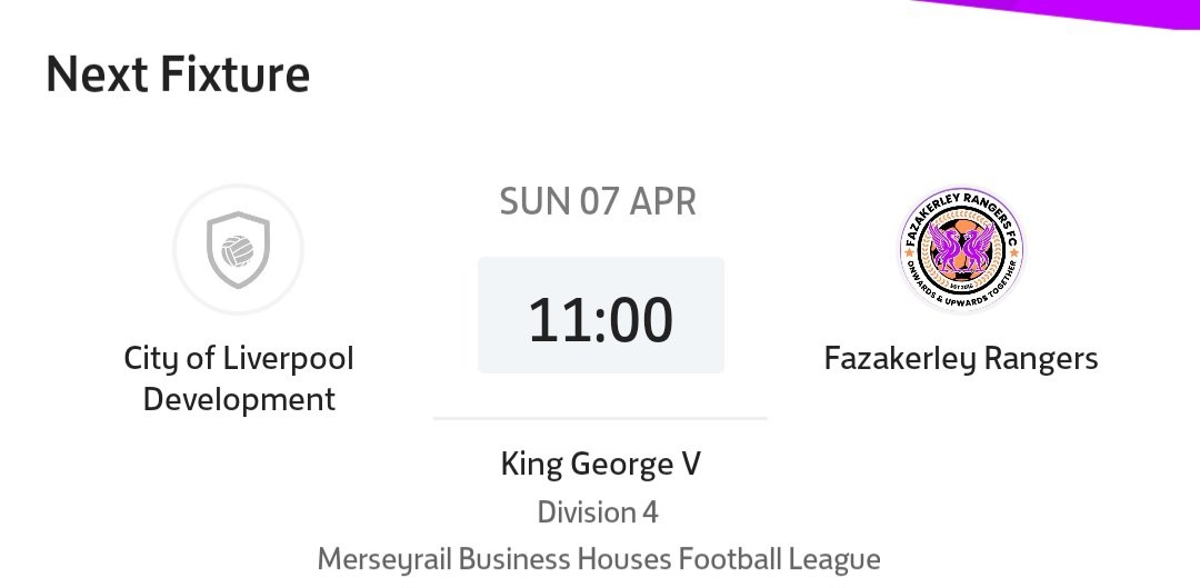 Big game for the lads tomorrow.
Away to @COLFC_DevSquad 
<a href="/BusinessHouses2/">Merseyrail Business Houses League</a>