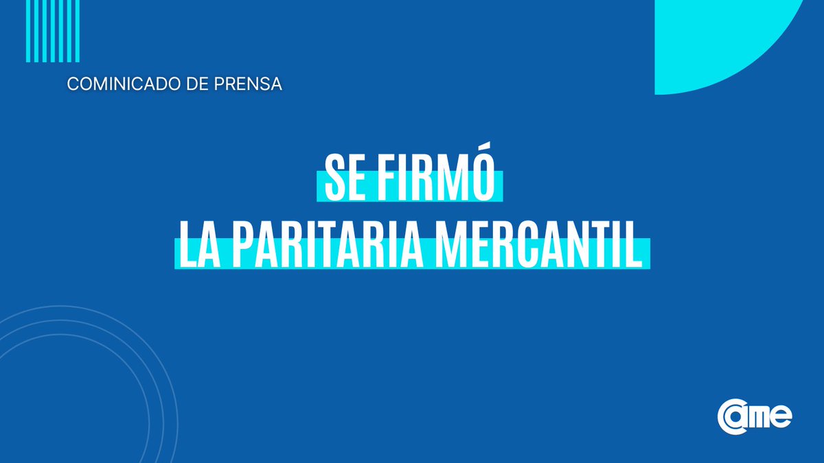 🔈 PARITARIA MERCANTIL @redcame junto a @cacteinforma, la Unión de Entidades Comerciales Argentinas (UDECA) y la Federación Argentina de Empleados de Comercio y Servicios (FAECyS), suscribieron un nuevo acuerdo en el marco del inicio de la paritaria 2024 para la actividad…