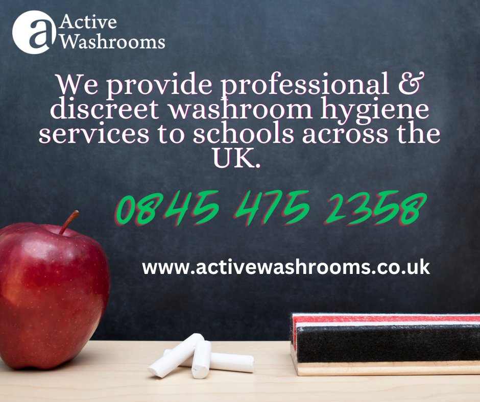 We visit many schools across the UK carrying out washroom hygiene services keeping you legally compliant. 0845 475 2358 activewashrooms.co.uk/products-servi… #washroomhygiene #school #education #serviceprovider #professional #discreet #leadingtheway #activewashrooms