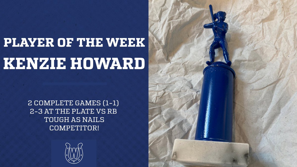 CoachCarrieWyo's tweet photo. After our first week of games, we recognize Kenzie Howard as our inaugural Player of the Week.

She's so tough!  Pitched 2 complete games in difficult circumstances.  Notched her first win of the season as a pitcher, and hit 2 for 3 in the same game. https://t.co/ejs0LgvL1e