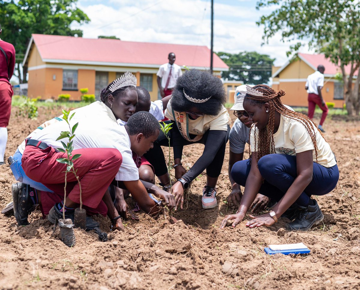 Moments from @consults_cg’s tree planting exercise in collaboration with @misstourismteso and @treesforlifeug at Wera Seed S.S.S in Amuria District.