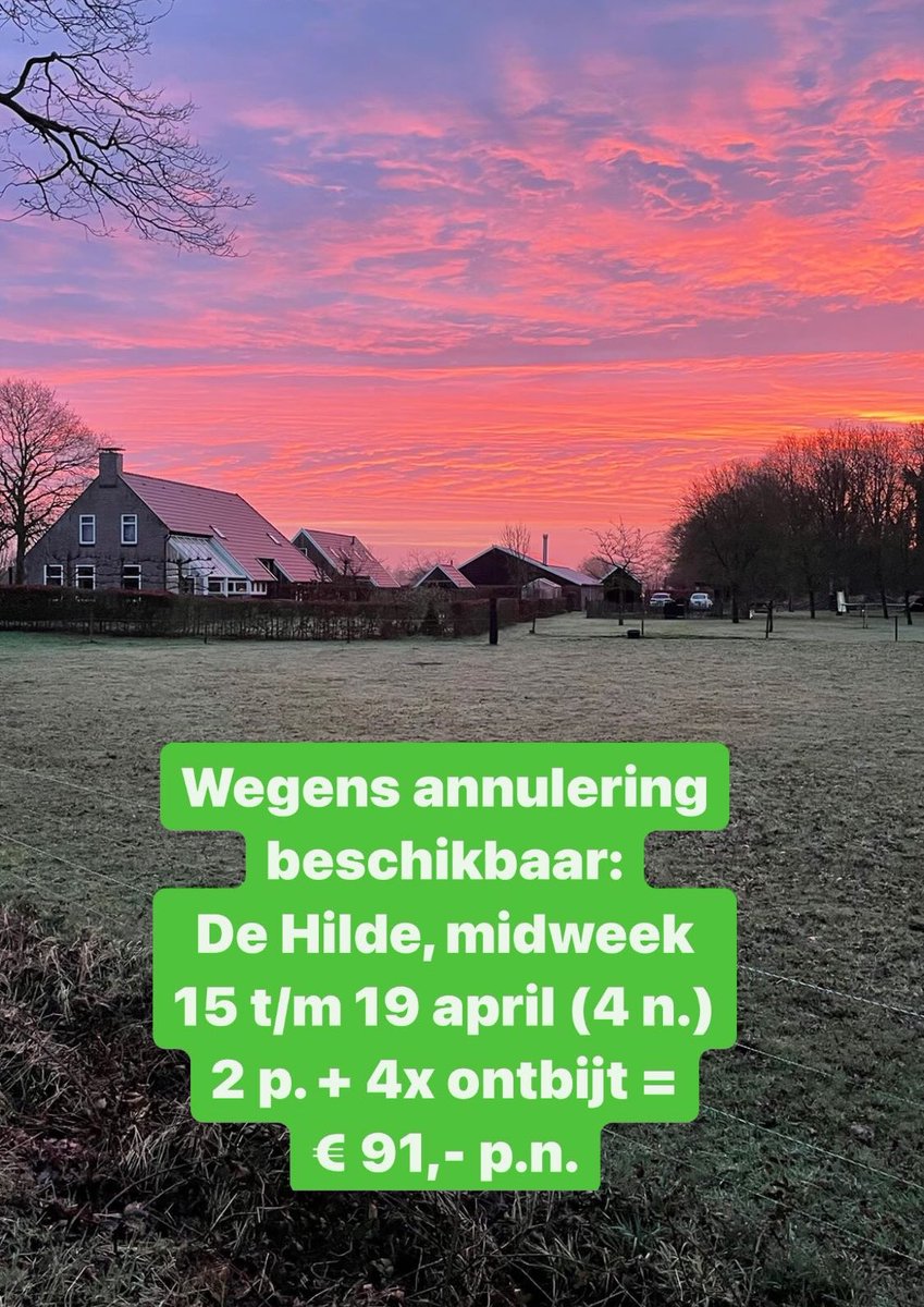 Last minute logeren in Drenthe tnoordland.nl #lastminute #drenthe #wittelte
