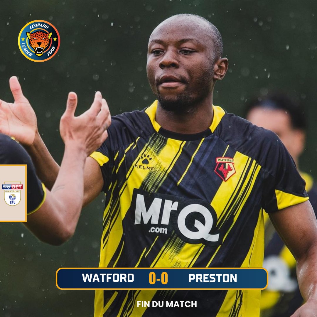 🏴󠁧󠁢󠁥󠁮󠁧󠁿 [𝑪𝒉𝒂𝒎𝒑𝒊𝒐𝒏𝒔𝒉𝒊𝒑] Watford peine à se relancer ! Nouveau match nul (0️⃣-0️⃣) pour Watford et Edo Kayembe ce samedi face Preston North End, le troisième d’affilée en Championship. Le milieux international congolais était titulaire et a joué 62 minutes. Watford reste…