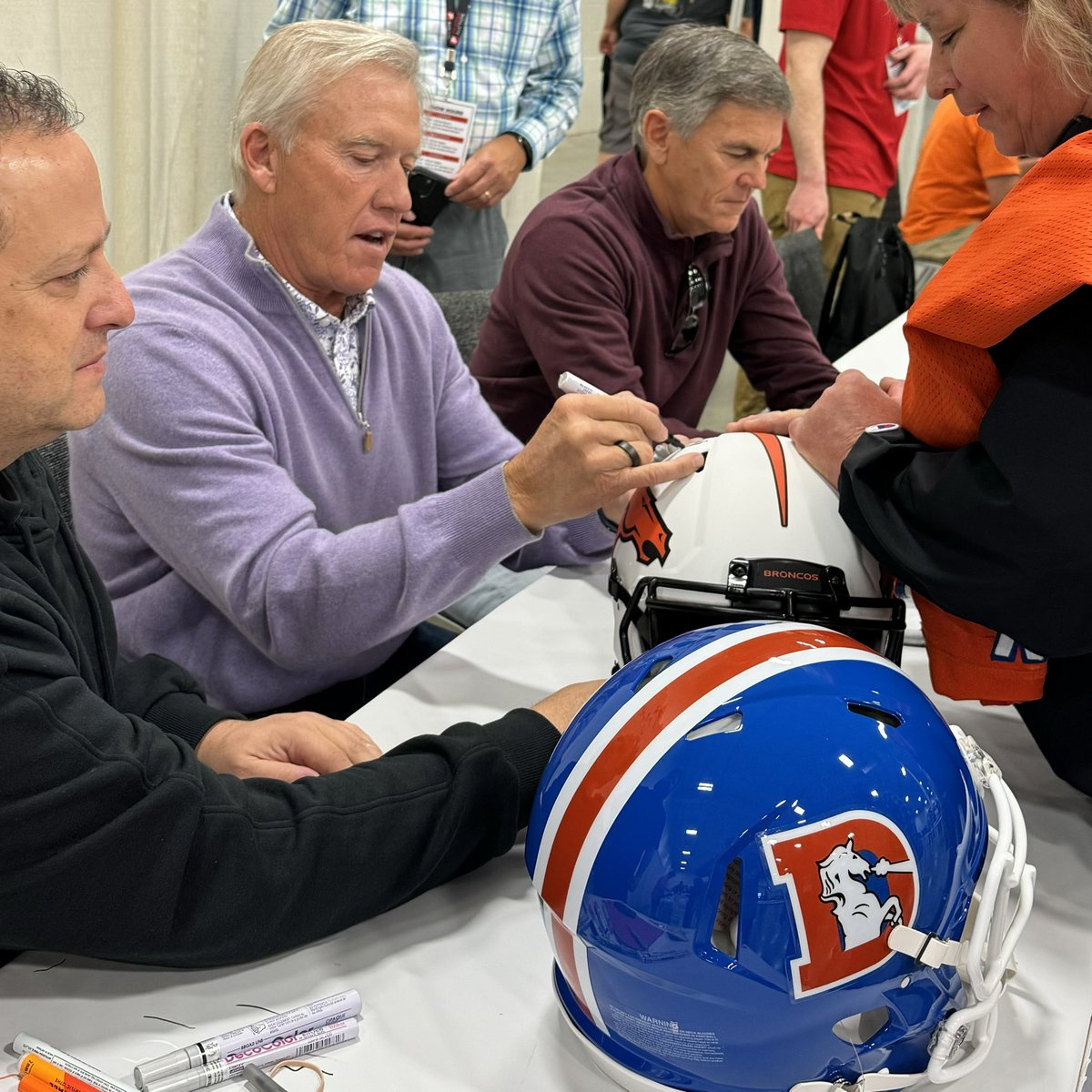 John Elway signing and taking photos with fans at The CSA Show this weekend!