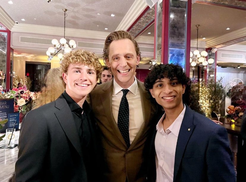 Walker &amp; Aryan with Tom Hiddleston.