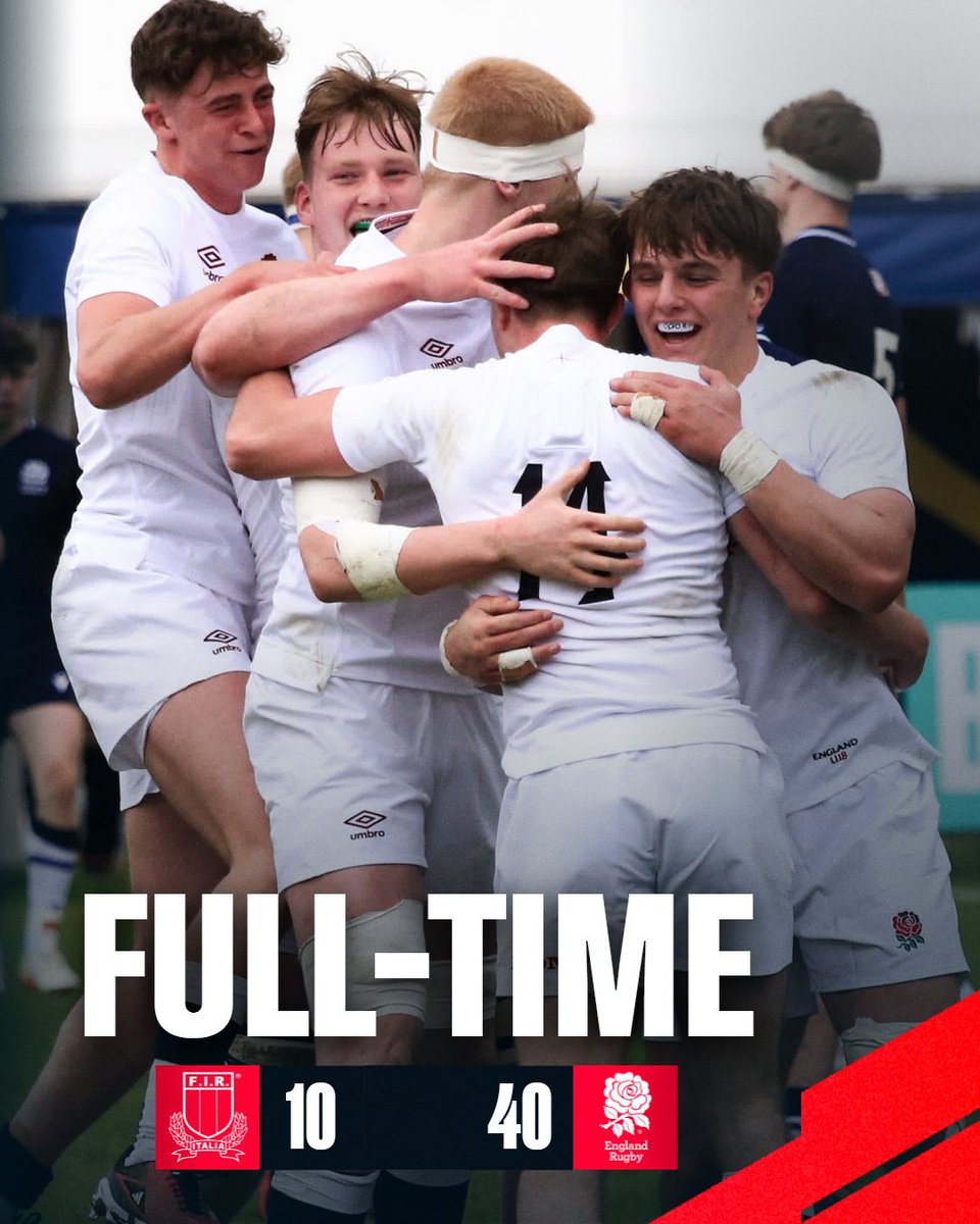 England Men’s U19 team claims victory in Italy! 👏🌹