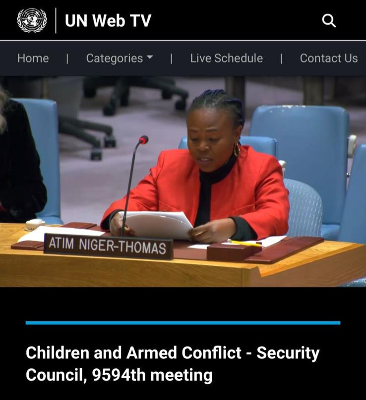 AmefFoundation's tweet photo. AMEF Executive Director @AtimEvenye Addresses the UN security Council, 9594th meeting. On ``addressing the consequences of the denial of humanitarian access for Children``.
@UN @Securitycounc17 @Ameffoundation
@UNICEF @unwomenafrica 
https://t.co/lVXQDj9VkD https://t.co/fvQJNnRSNy