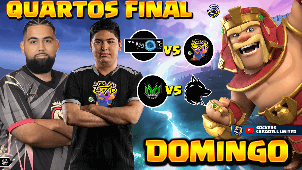 Sockers_'s tweet photo. Domingo
17.00 CET⏰️ 11.00 EST
Cuartos de final Losers Bracket
✅ @earlyattax 🆚 #twob
✅ @VAE_Official 🆚 #marcosesports
YT https://t.co/8jw8HI5xFH
TW
https://t.co/UvuJuygy1k
RT 🔁
#clashofclans https://t.co/Zr2ITC95MP