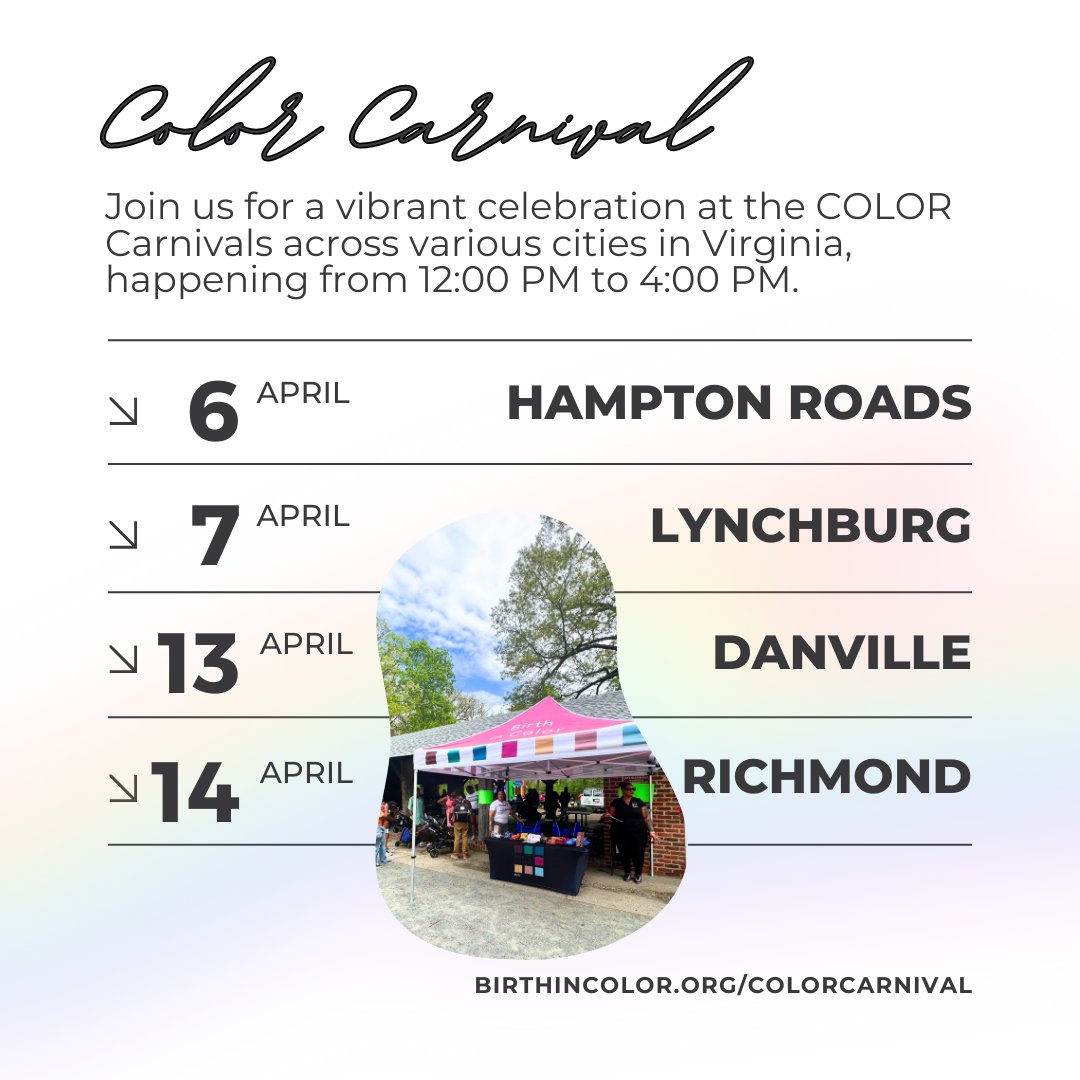 Celebrating #BlackMaternalHealthWeek 🖤 Join @BirthinColorRVA this week at their colorful community events across the Commonwealth! Alongside our partners, we won't stop fighting for safe, equitable healthcare for ALL.