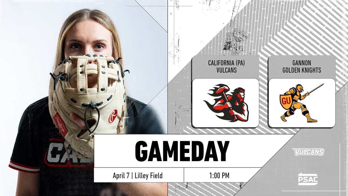 California (PA) Vulcan Athletics (@calvulcans) on Twitter photo SOFT: California returns to the diamond for first time in over a week when it hosts a doubleheader against Gannon in PSAC West play on Sunday afternoon!
📅 April 7 (Sun)
⌚️ 1PM (DH)
🌤️ High of 58
🆚 Gannon
📍 Lilley Field
📈 tinyurl.com/yc4jjb29 SOFT: California returns to the diamond for first time in over a week when it hosts a doubleheader against Gannon in PSAC West play on Sunday afternoon!
📅 April 7 (Sun)
⌚️ 1PM (DH)
🌤️ High of 58
🆚 Gannon
📍 Lilley Field
📈 tinyurl.com/yc4jjb29