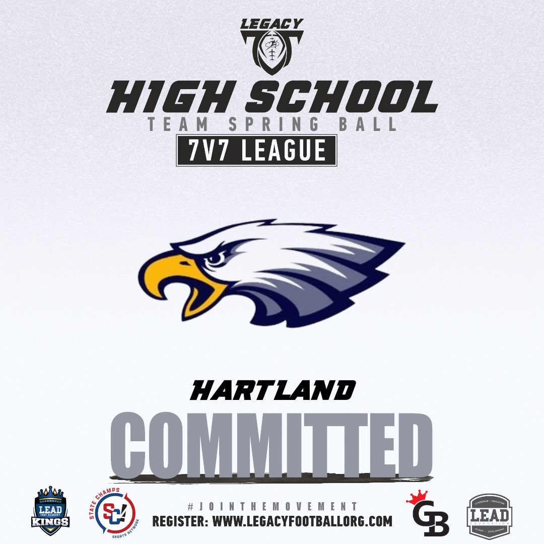 Legacy Football Organization (@legacymi_fball) on Twitter photo Excited to announce the Hartland Eagles will be participating in our Spring 7on7 League 🌷 Covered by StateChamps Michigan🎥
Bring your HS squad & compete against the top programs in the state‼️
<a href="/Legacy_Recruit/">Legacy Recruiting</a> <a href="/statechampsmich/">STATE CHAMPS! Michigan</a> @hartland_fball <a href="/TheD_Zone/">The D Zone</a> <a href="/catapultsports/">Catapult</a> Excited to announce the Hartland Eagles will be participating in our Spring 7on7 League 🌷 Covered by StateChamps Michigan🎥
Bring your HS squad & compete against the top programs in the state‼️
<a href="/Legacy_Recruit/">Legacy Recruiting</a> <a href="/statechampsmich/">STATE CHAMPS! Michigan</a> @hartland_fball <a href="/TheD_Zone/">The D Zone</a> <a href="/catapultsports/">Catapult</a>