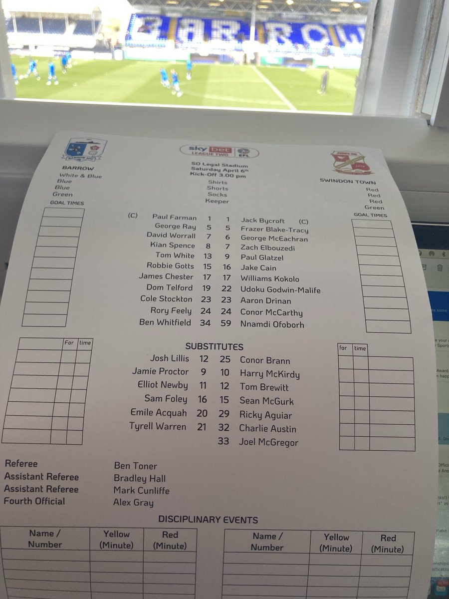 Back at Holker Street ⁦<a href="/lancandcrow/">Lancaster & Crowther</a>⁩  for ⁦<a href="/SkyBetLeagueTwo/">Sky Bet League Two</a>⁩ game between ⁦<a href="/BarrowAFC/">Barrow AFC</a>⁩ v@official_stfc